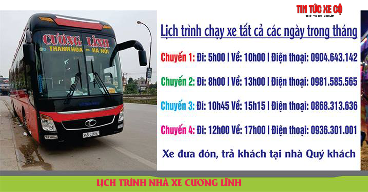 nha xe cuong linh thanh hoa