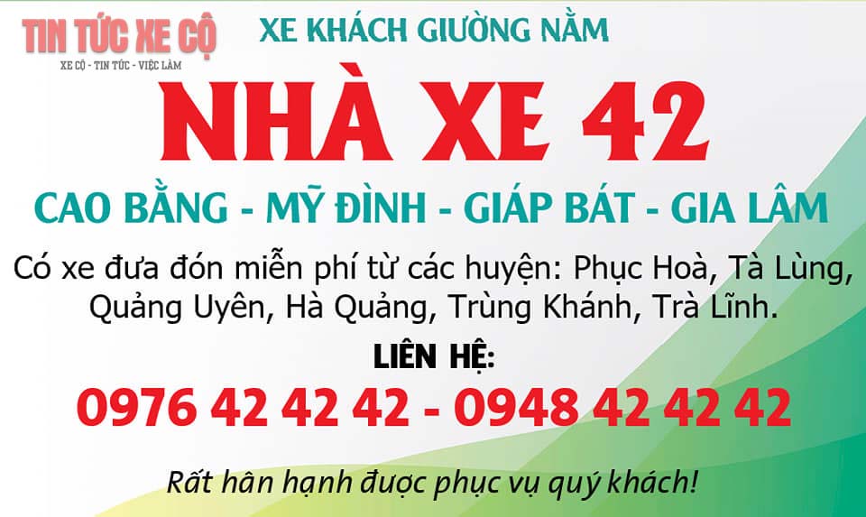 thong tin nha xe 42 cao bang
