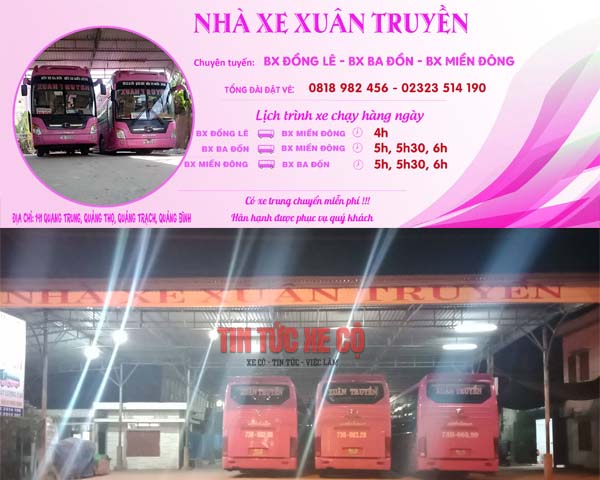 lịch trình nhà xe xuân truyền